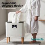 SereneLife WiFi-enabled Towel Warmer Bucket, 20L Large Capacity heater bucket for Towels Blanket and robes, Single-Touch Control, rectangular & Energy-Efficient Design, Auto Shut-Off, White - Image 4
