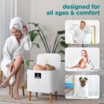 SereneLife WiFi-enabled Towel Warmer Bucket, 20L Large Capacity heater bucket for Towels Blanket and robes, Single-Touch Control, rectangular & Energy-Efficient Design, Auto Shut-Off, White - Image 7