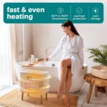 SereneLife WiFi-enabled Towel Warmer Bucket, 20L Large Capacity heater bucket for Towels Blanket and robes, Single-Touch Control, rectangular & Energy-Efficient Design, Auto Shut-Off, White - Image 8