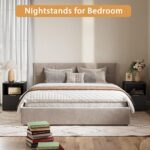 3-Piece Modern Bedroom Furniture Set, Black丨6-Drawer Dresser & 1-Drawer Nightstands Set of 2, Natural Wooden Dresser and Nightstand Sets for Bedroom, Hallway - Image 6