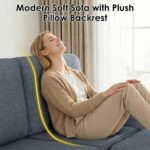 80'' L-Shaped Sectional Sofa with Reversible Storage Ottoman, 3-Seater Teddy Fabric Couch with USB Charger and Cup Holders for Small Space(Dark Grey) - Image 4