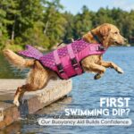 ASENKU Dog Life Jacket - Pet Safety Vest for Swimming & Boating, Shark Life Jacket with Floatation, Dog Lifesavers Swimsuits for Small Medium Large Dogs (Mermaid Pink, L) - Image 7