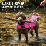 ASENKU Dog Life Jacket - Pet Safety Vest for Swimming & Boating, Shark Life Jacket with Floatation, Dog Lifesavers Swimsuits for Small Medium Large Dogs (Mermaid Pink, L) - Image 8