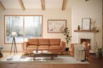 Valencia Artisan Full Leather Sofa 88” - Pure Full Italian Nappa Leather Couch, Solid Wood Accent, Ultimate Comfort, Cognac Tan - Image 5
