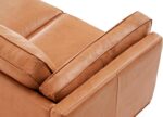 Valencia Artisan Full Leather Sofa 88” - Pure Full Italian Nappa Leather Couch, Solid Wood Accent, Ultimate Comfort, Cognac Tan - Image 6