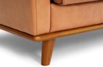 Valencia Artisan Full Leather Sofa 88” - Pure Full Italian Nappa Leather Couch, Solid Wood Accent, Ultimate Comfort, Cognac Tan - Image 8