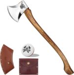 32.6 Inch Professional Wood Splitting Axe, Wood Chopping Axe with Hickory Wood Handle and Leather Sheath, Felling Ax, Sporting Axes, Racing Axes for Timbersports - Head 6 lbs - Image 2