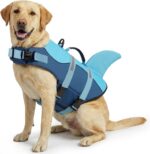ASENKU Dog Life Jacket - Pet Safety Vest for Swimming & Boating, Shark Life Jacket with Floatation, Dog Lifesavers Swimsuits for Small Medium Large Dogs (Deepblue, L) - Image 2