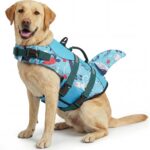 ASENKU Dog Life Jacket - Pet Safety Vest for Swimming & Boating, Shark Life Jacket with Floatation, Dog Lifesavers Swimsuits for Small Medium Large Dogs (Ocean, XL) - Image 2