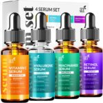 ArtNaturals Vitamin C Skincare Serum Set, 4 Piece | 4-serum skincare routine, Vitamin C, Hyaluronic Acid, Niacinamide & Retinol, All skin types - Image 2