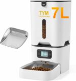 Automatic Cat Feeder 7L, 9 Meals/Day Food Dispenser for Cats Small Dogs | Large Capacity | Programmable Timer | NO APP | Weight / Diet Control | Stainless Steel Bowl | Fresh Food | Dual Power Supply - Image 2