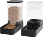 Automatic Cat Feeder and Water Dispenser in Set with Pet Food Bowl,Gravity Dog Waterer and Food Feeder for Small Medium Dog Cat Puppy Kitten Large Capacity(3.3L,Black) - Image 2