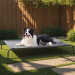 Bedsure Outdoor Elevated Cooling Dog Bed Large Sized Dog, 49in Grey | Portable Raised Camping Pet Cot Hammock,Breathable Teslin Mesh,Weather Resistant,For Large Pets Up to 85 lbs,Easy to Assemble - Image 2