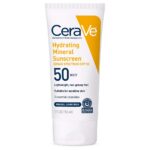CeraVe Hydrating Mineral Sunscreen SPF 50 Face Sunscreen, Travel Size 2.5oz | Face Sunscreen with Zinc Oxide, Titanium Dioxide, Hyaluronic Acid, & Niacinamide For Broad Spectrum Protection - Image 2