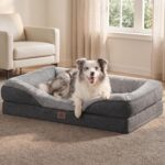 EHEYCIGA Orthopedic XL Dog Bed for Large Dog, Memory Foam Dog Couch, Grey | 42x30 Inch Extra Large Sized Dog Sofa with Sides, Waterproof Liner & Washable Removable Cover, Bolster Pet Couch - Image 2