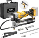 Ecarke Cordless Grease Gun Compatible with DeWalt 20V Battery, 12000PSI Max Electric Grease Gun, Dual Pistol & in-Line Grip, Works with Bulk & Cartridge Grease, with 39" Hose & 4 Couplers (Tool Only) - Image 2