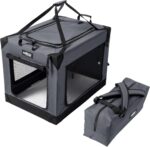 EliteField 4-Door Folding Soft Dog Crate, Aluminum Frame (2-Year Warranty) | Top Curtain, Washable Crate & Bed Covers, Backpack Carrying Bag, Indoor/Outdoor, Storage Pockets, Zipper Locks - Image 2