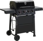 Feasto 4-Burner Gas Grill with Side Tables, 36,000 BTU, 559 Sq. In., Black | Outdoor Propane BBQ Grill with Premium Enameled Coated Chamber Body & Porcelain-Enameled Grates for Deck Party & Patio BBQ - Image 2