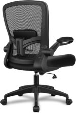 FelixKing Office Chair, Ergonomic Desk Chair Breathable Mesh Chairs Adjustable High Back Lumbar Support Flip-up Armrests, Executive Rolling Swivel Comfy Computer Chairs Home Office Black - Image 2