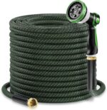 Garden Hose 50ft - Lightweight Water Hose, with 10-Pattern Nozzle, Triple-Layer Construction, All-Weather Hose,Flexible and Anti-Kink, Durable for Watering, Outdoor Use - Image 2