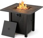HOTEAGLE 30" Propane Fire Pit with Premium Ceramic Tabletop, 50000 BTU Powerful Gas Firepit Table - Includes Lid and Lava Rocks, Ideal Outdoor Fire Pit for Dining, Party in Patio, Garden, Yard - Image 2