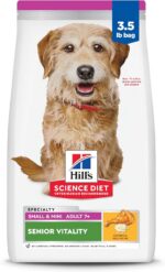 Hill's Science Diet Adult 7+ Senior Vitality Small & Mini Dry Dog Food | #1 Veterinarian Recommended, Chicken & Rice, 3.5 lb. Bag - Image 2