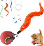 Interactive Cat Toys with Bird Sounds & 3 Speed Modes for Indoor Cats Play | Bird Sounds, 3 Speed Modes, Rechargeable Automatic Rolling, 3 Tails, Fast Charging Ball, For Indoor Cats on Hard Floor Carpet - Image 2