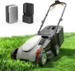 Litheli Cordless Lawn Mower 14 Inch, Brushless Motor Push Mower with Zero Maintenance, 5.0Ah Battery & Charger, Cuts up to 3000 Sq. Ft, 5-Position Height Adjustment (1-2.5 in), Lightweight Design - Image 2