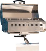 Magma A10-703 Cabo Gas Boat Grill (9" x 18"), Portable | Propane BBQ for boats, pontoons and RVs with even heat, tabletop legs, durable marine-grade stainless steel construction. - Image 2