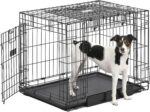 MidWest Homes for Pets Medium Ovation Double Door 30-inch Folding Metal Dog Crate, Front and Up & Away Side Doors, Space-Saving Design - Image 2