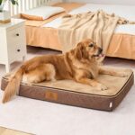 Orthopedic Memory Foam XXL Dog Bed - 6" Thick Beds for Extra Large Sized Dog - Waterproof Removable Washable Cover & Wrap-Around Zipper - Ultimate Comfort & Easy Maintenance, Brown - Image 2
