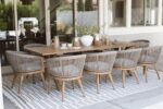 PURPLE LEAF Outdoor Dining Set for 10 with Cushions PE Rattan Teak | Teak Look Zero Care Woodgrain Aluminum, No Wobble Level On Any Floor, Comfort Chair Sit Perfect Sit Like A Cloud - Image 2