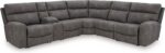Signature Design by Ashley 6-Piece Power Reclining Sectional Couch, Slate | Zero wall recliner, Zero gravity recliner, L-shaped couch, Polyester and PU blend, Next-Gen Durapella - Image 2