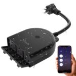 TESSAN Outdoor Smart Plug Waterproof, 2.4GHz WiFi Only | 15A/1875W Heavy Duty, 3 Individual Sockets, Compatible with Alexa Google Home, Remote Control Timer - Image 2
