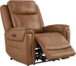 Watson & Whitely Super Zero Gravity Power Recliner, Genuine Leather, Saddle | Electric Recliner Chair for Adults, Adjustable Power Headrest, USB & Type-C Ports, Top Grain Leather, Living Room, Bedroom - Image 2