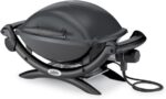 Weber® Q 1400 Portable Grill, Electric Grill, Gray | Portable Grill, 1560‑Watt/120 Volt Outdoor Electric BBQ Grill, Porcelain‑Enameled Cast‑Iron Grates, Precise Heat Control - Image 2